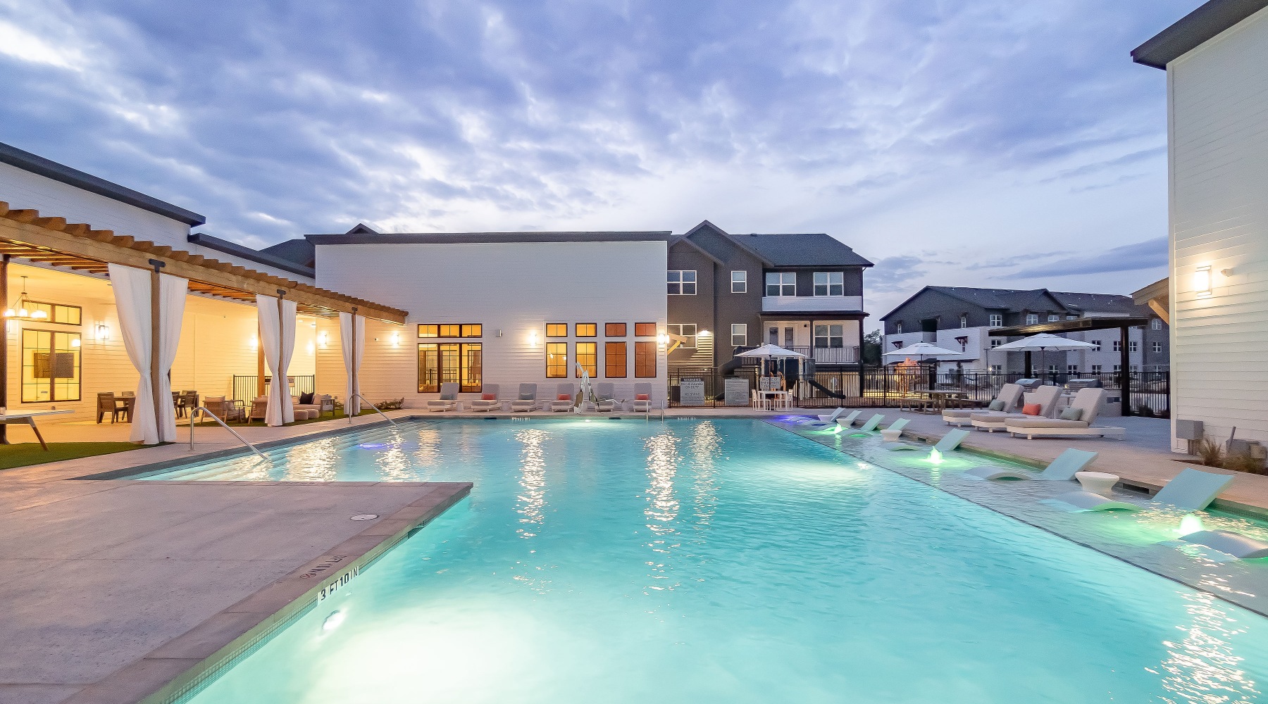 Pool at dark Pool at dark